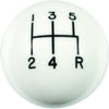1630014 White 5-Speed Classic Shifter Knob