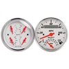 2 PC. GAUGE KIT 3-3/8 in. QUAD & TACH/SPEEDO 240-33 O ARCTIC WHITE - greatparts