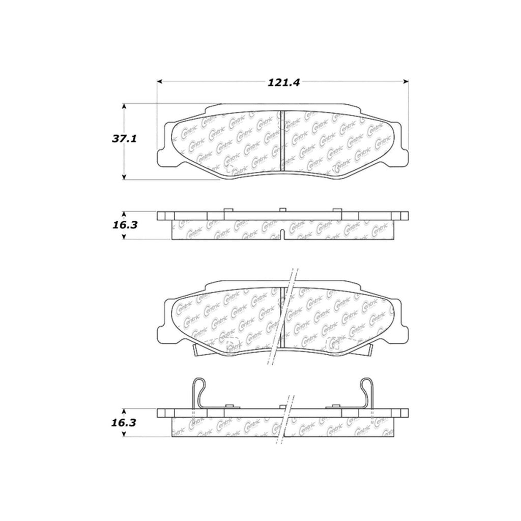 Centric Rear Disc Brake Pad for Corvette, XLR (103.07320)
