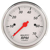 3-1/8 in. IN-DASH TACHOMETER 0-7000 RPM ARCTIC WHITE - greatparts