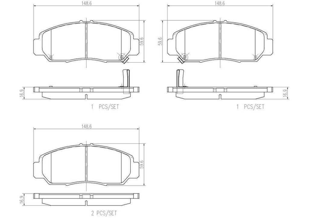 Brembo Front Disc Brake Pad Set for 03-07 Accord (P28047N)