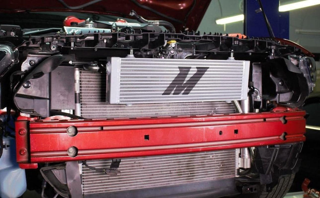 Mishimoto MMOC-MUS8-15T Oil Cooler Kit Compatible with Ford Mustang GT V8 2015-2017 Silver