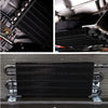 EVIL ENERGY 5/16" Transmission Oil Cooler, 8 Pass Tube and Fin Cooler Kit Universal Aluminium Black