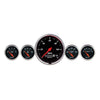 5 PC. GAUGE KIT 3-3/8 in. & 2-1/16 in. ELEC. SPEEDOMETER DESIGNER BLACK - greatparts