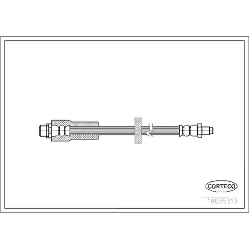 Corteco Brake Hydraulic Hose for A6, A6 Quattro, S6, RS6 19035313