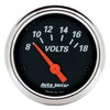 2-1/16 in. VOLTMETER 8-18V DESIGNER BLACK - greatparts