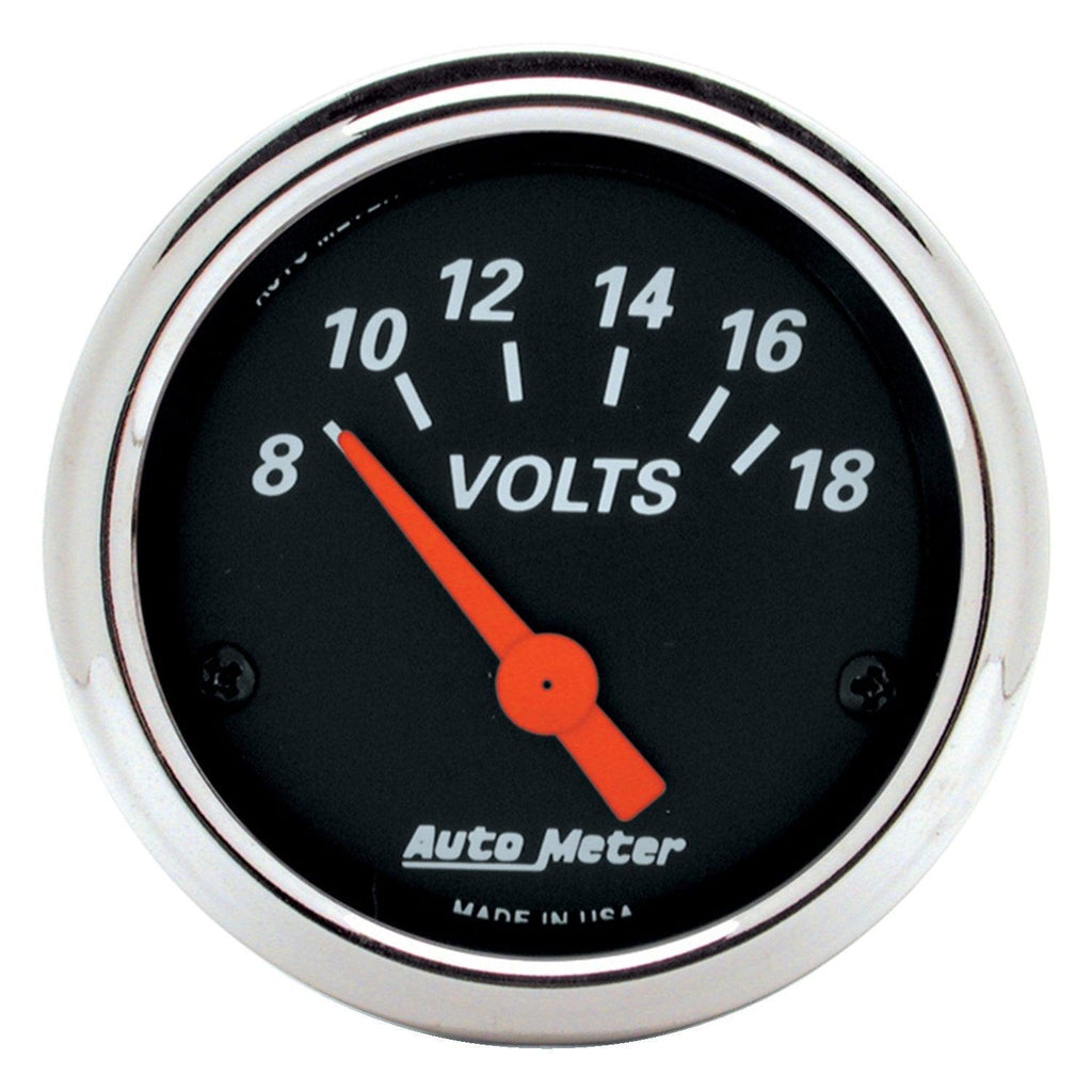 2-1/16 in. VOLTMETER 8-18V DESIGNER BLACK - greatparts