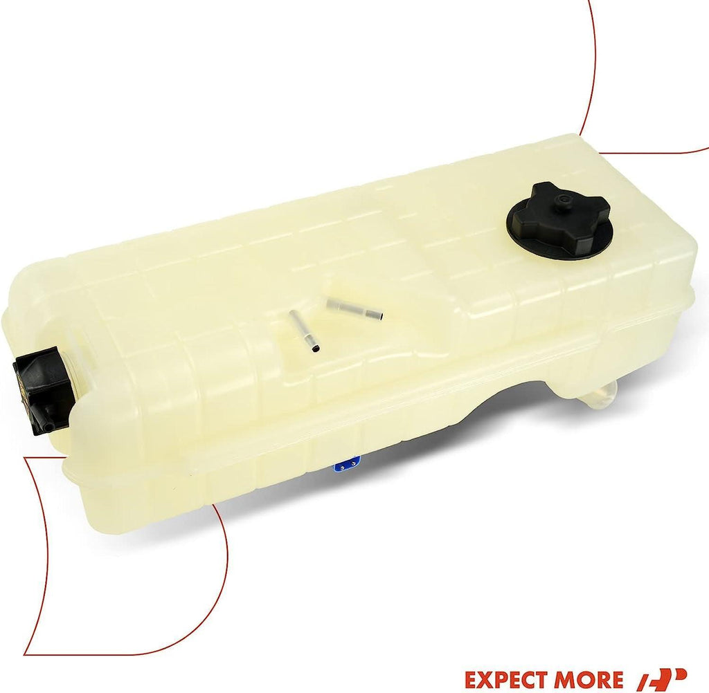 A-Premium Engine Coolant Overflow Recovery Reservoir Tank [W/Cap & Sensor] Compatible with Volvo VN 2004-2004, VNL 2004-2007, VNM 2004-2007, 12.1L 12.8L 16.1L, Replace # 20519039