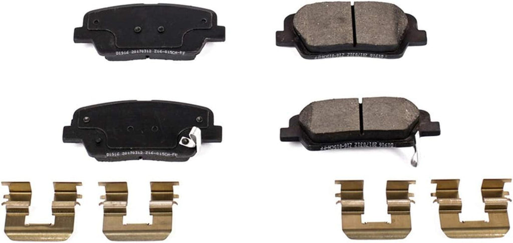17-1916, Z17 Rear Ceramic Brake Pads with Hardware