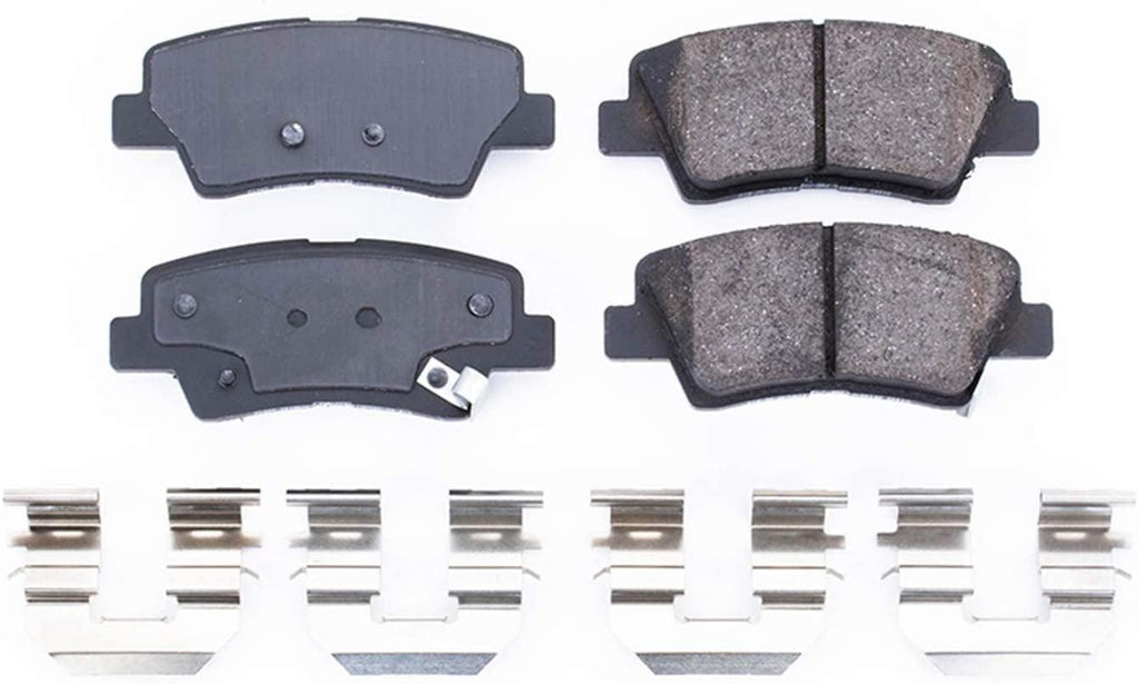 17-1445, Z17 Rear Ceramic Brake Pads with Hardware