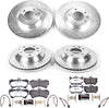 K4500-26 Front and Rear Z26 Carbon Fiber Brake Pads with Drilled & Slotted Brake Rotors Kit