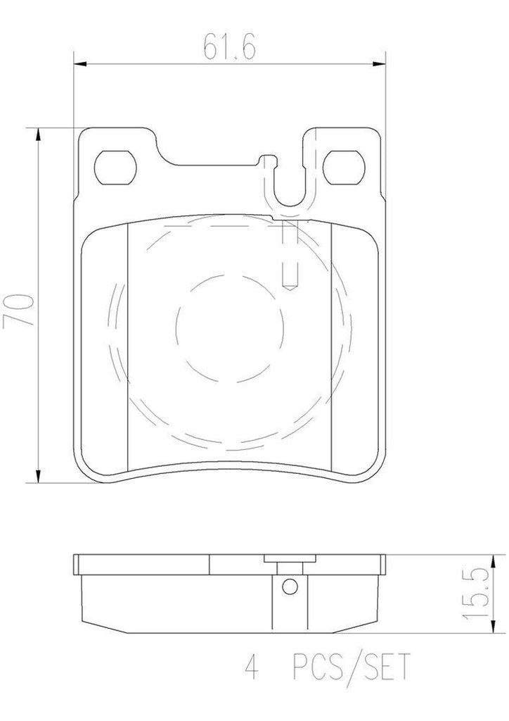 Brembo Front Disc Brake Pad Set for Mercedes-Benz (P50017N)