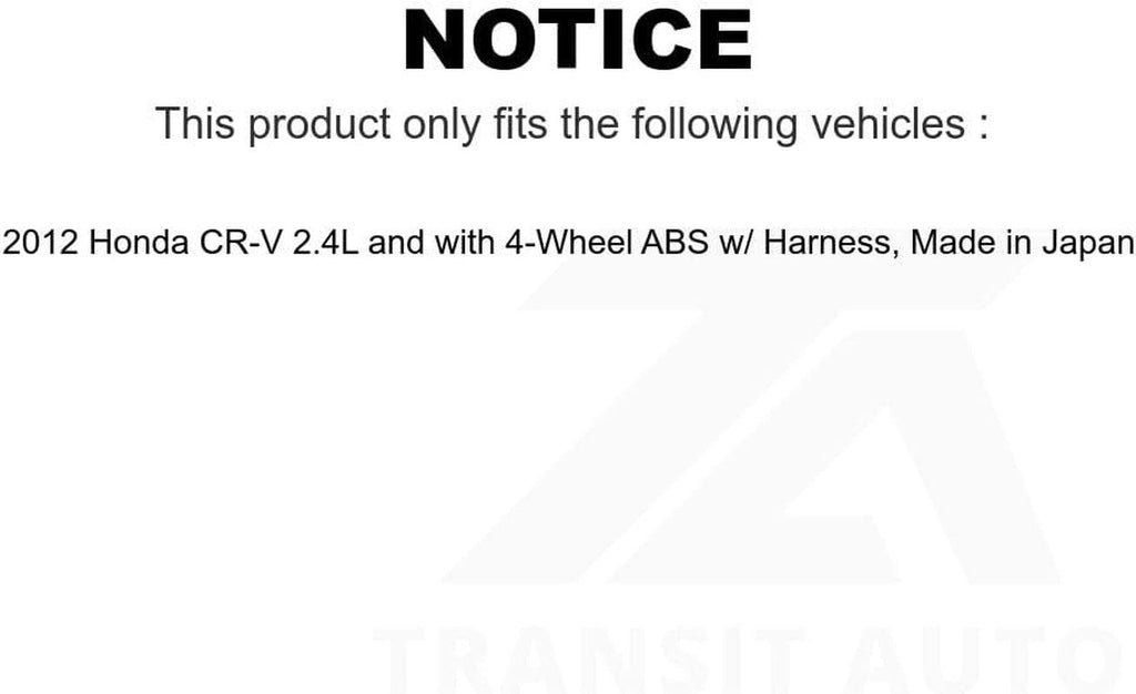 Mpulse Front Left ABS Wheel Speed Sensor SEN-2ABS2406 for 2012 Honda CR-V 2.4L with 4-Wheel W Harness Made in Japan