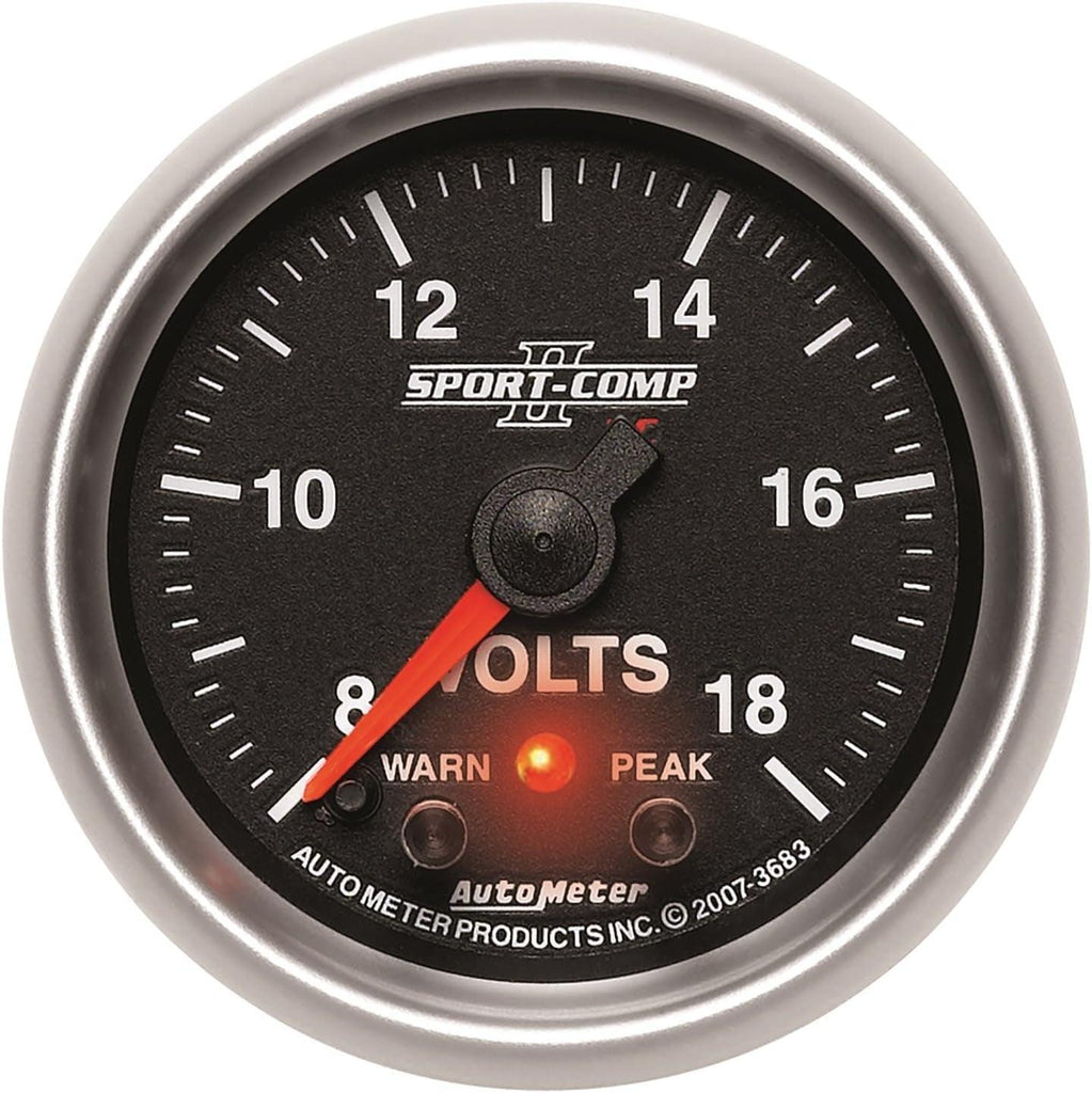 3683 Sport-Comp II 2-1/16" 8-18V Full Sweep Electric Voltmeter Gauge