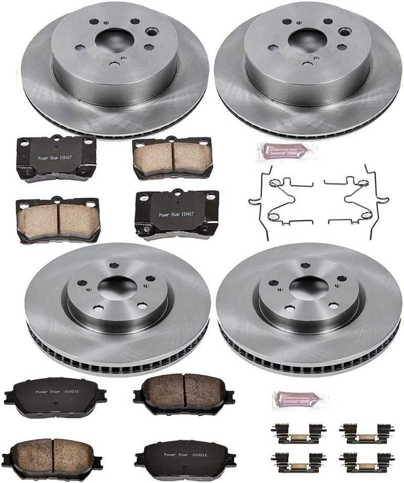 KOE4072 Autospecialty Front and Rear Replacement Brake Kit-Oe Brake Rotors & Ceramic Brake Pads