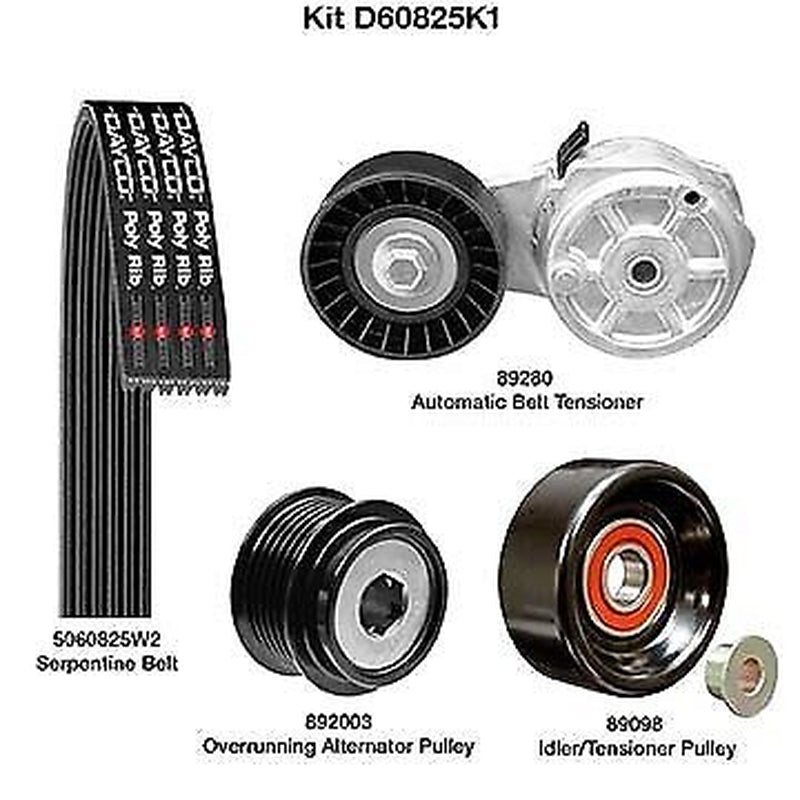 Serpentine Belt Drive Component Kit for Town & Country, Caravan+More D60825K1