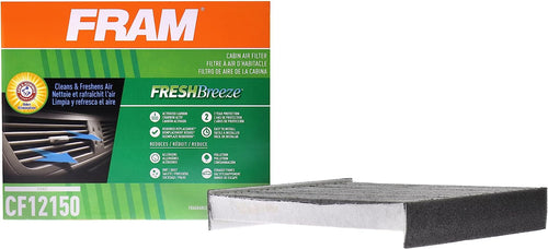 Fresh Breeze Cabin Air Filter Replacement for Car Passenger Compartment W/ Arm and Hammer Baking Soda, Easy Install, CF12150 for Mazda / Toyota Vehicles