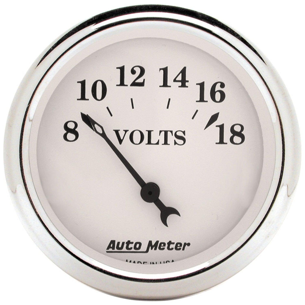 2-1/16 in. VOLTMETER 8-18V OLD-TYME WHITE - greatparts