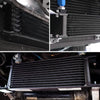 EVIL ENERGY 16 Row Oil Cooler Kit, 10AN Stacked Plate Transmission Engine Cooler Universal Aluminium Black