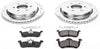 K4683 Rear Z23 Carbon Fiber Brake Pads with Drilled & Slotted Brake Rotors Kit