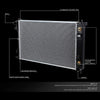 OEM-RA-2879 OE Style Aluminum Core Radiator Compatible with 06-09 Equinos/Torrent AT, 26" W X 16-3/16" H X 15/16" D, 1-5/16" Inlet, 1-5/16" Outlet