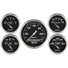 5 PC. GAUGE KIT 3-1/8 in. & 2-1/16 in. ELEC. SPEEDOMETER OLD TYME BLACK - greatparts