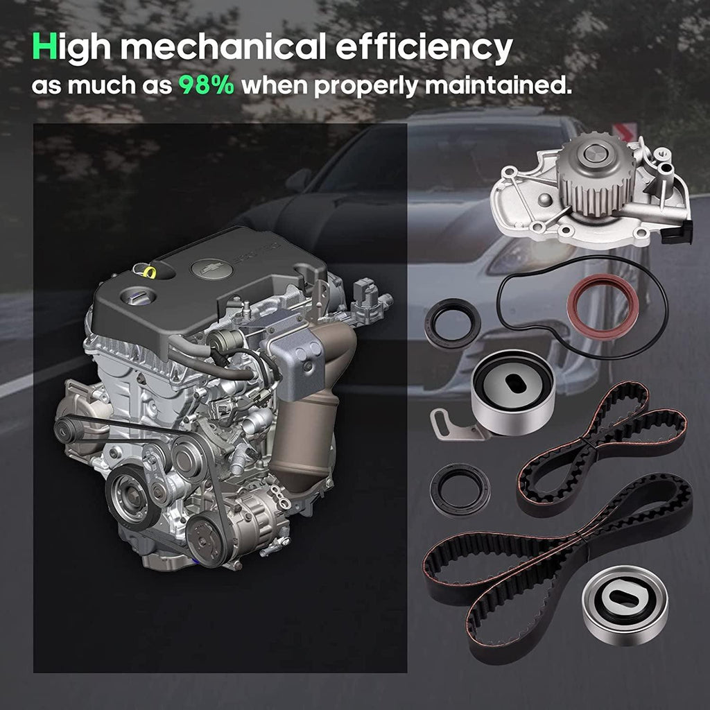 Timing Belt Water Pump Gasket Tensioner Kits Fits for 1994-2002 for Isuzu Oasis Acura CL Honda Accord Odyssey F22B1 F23A1 F23A4 F23A5 F23A7 2.2L 2.3L L4 SOHC