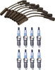 Denso Wire Set 7Mm & 8 Iridium Long Life Spark Plugs 0.04 Kit for Caddy Chevy V8 GMC Hummer Naturally Aspirated
