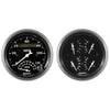 2 PC. GAUGE KIT 3-3/8 in. QUAD & TACH/SPEEDO 240-33 O OLD TYME BLACK - greatparts