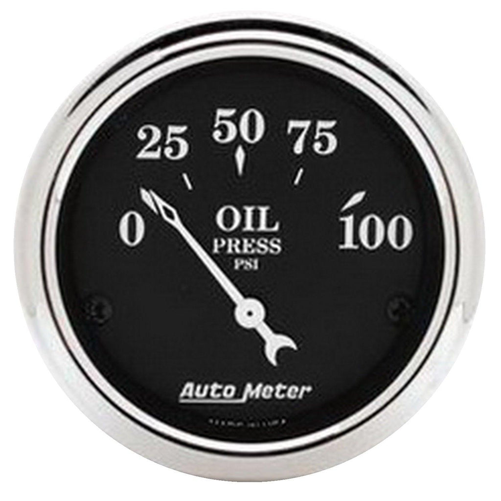 2-1/16 in. OIL PRESSURE 0-100 PSI OLD TYME BLACK - greatparts