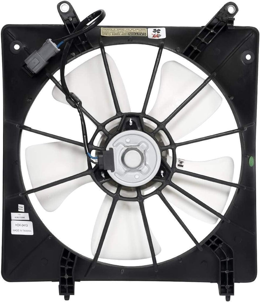 OEM-RF-0175 Factory Style Radiator Cooling Fan Assembly Cooling Efficiency Improved Direct Replacement [Compatible with 2003-2007 Accord Fits Left Position V6 Models],Black