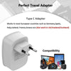 European Travel Plug Adapter 2 Pack,  International Power Outlet Adaptor with 2 USB, Type C Charger from USA to Most of Europe EU Spain Iceland Germany France Italy Israel