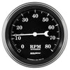 3-3/8 in. TACHOMETER 8K RPM IN-DASH OLD TYME BLACK - greatparts