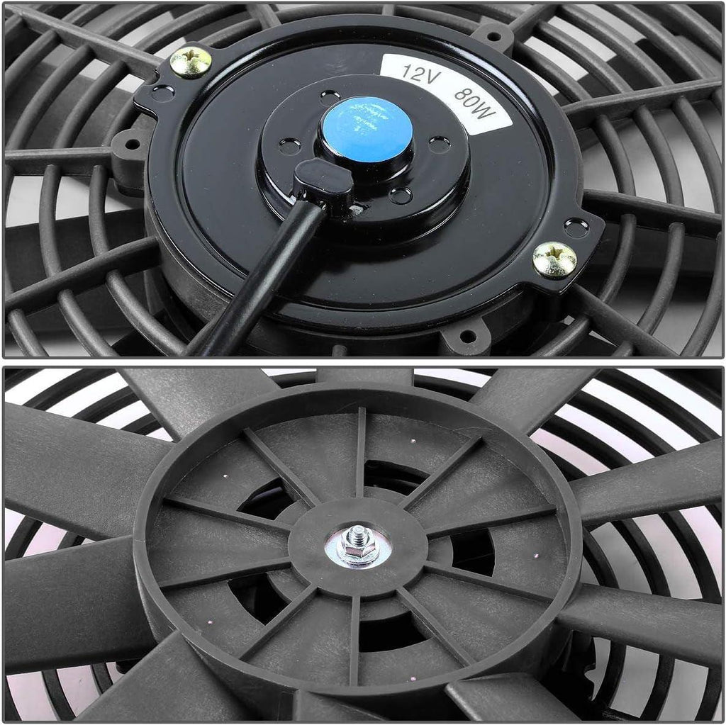RAF-10+FMK-X2 2Pcs 10" Inch Electric Radiator Cooling Fan Kit (Black)