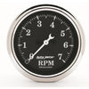 2-1/16 in. IN-DASH TACHOMETER 0-7000 RPM OLD TYME BLACK - greatparts