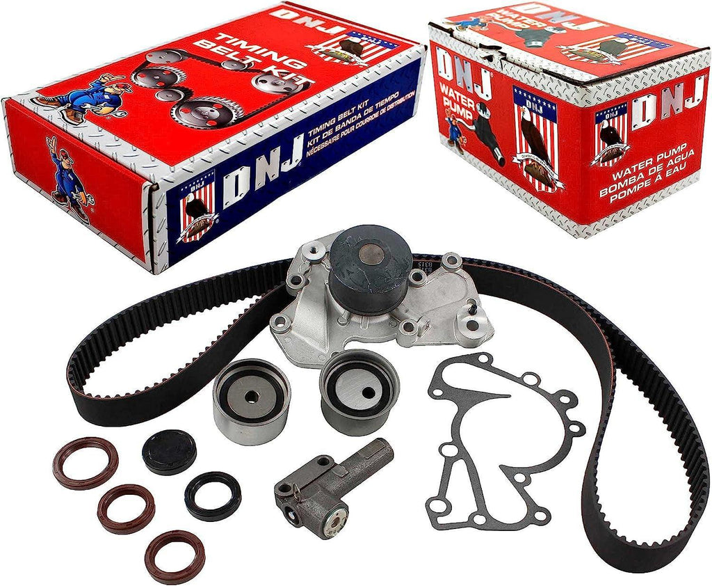 DNJ TBK136WP Timing Belt Kit with Water Pump for 1999-2010 / Hyundai, Kia/Optima, Santa Fe, Sonata, Sportage, Tiburon, Tucson / 2.5L, 2.7L / DOHC / V6 / 24V / 2493Cc, 2500Cc, 2656Cc / VIN 8, VIN V