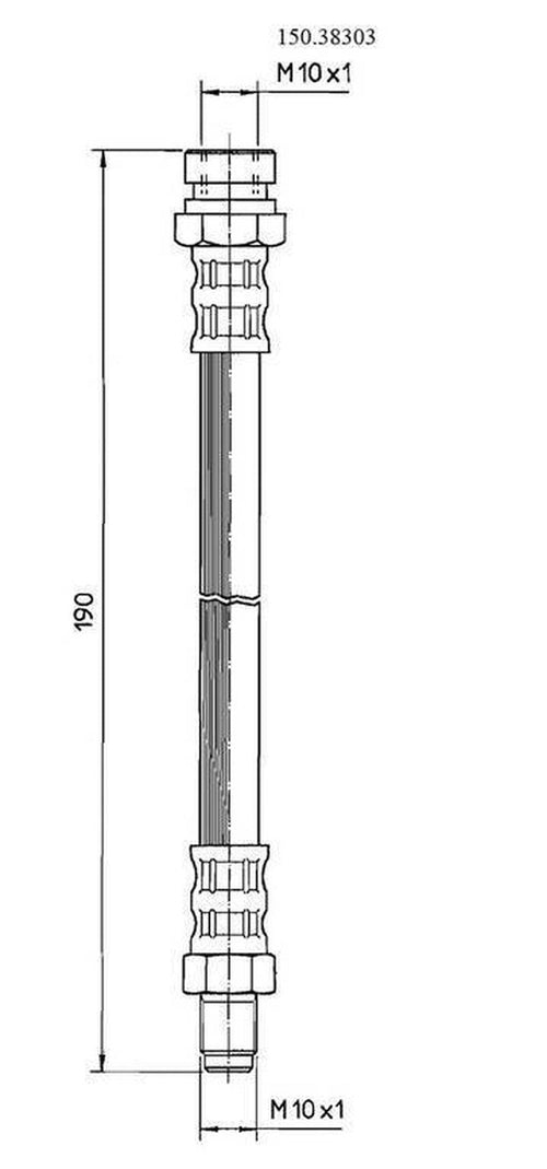 Centric Brake Hydraulic Hose for 1987-1993 900 150.38303