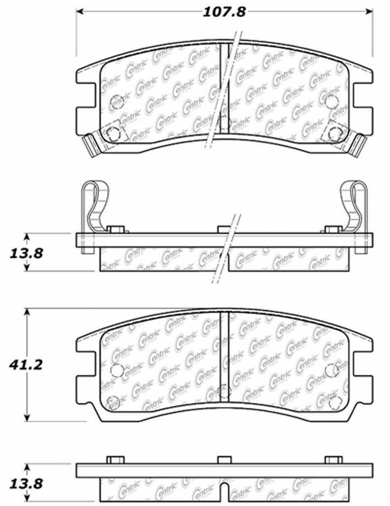 Rear Disc Brake Pad for Lesabre, Park Avenue, Deville+More (103.07140)