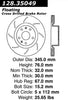 Centric Front Disc Brake Rotor for CL600, S600, CL55 AMG, S55 AMG (128.35049)