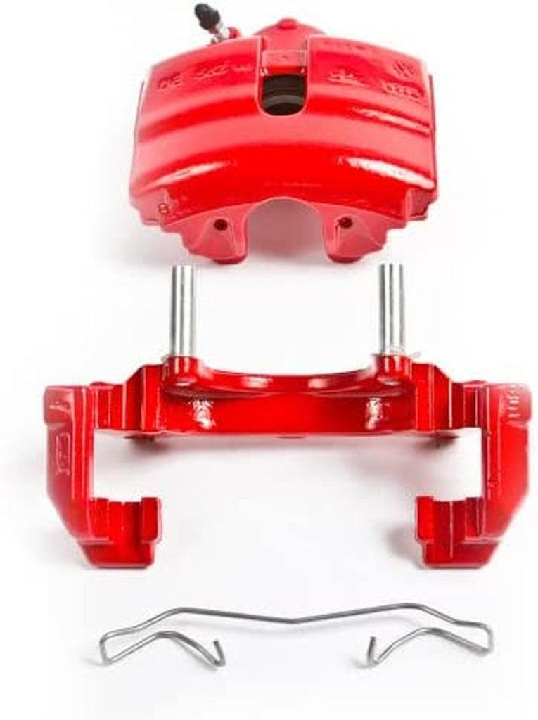 Front S2974 Pair of High-Temp Red Powder Coated Calipers