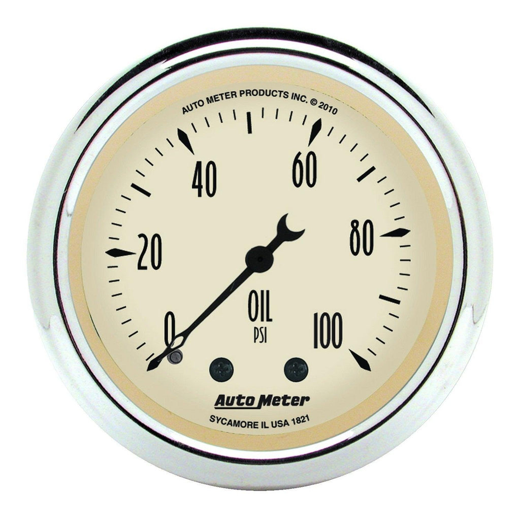 2-1/16 in. OIL PRESSURE 0-100 PSI ANTIQUE BEIGE - greatparts