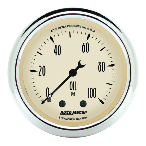 2-1/16 in. OIL PRESSURE 0-100 PSI ANTIQUE BEIGE - greatparts