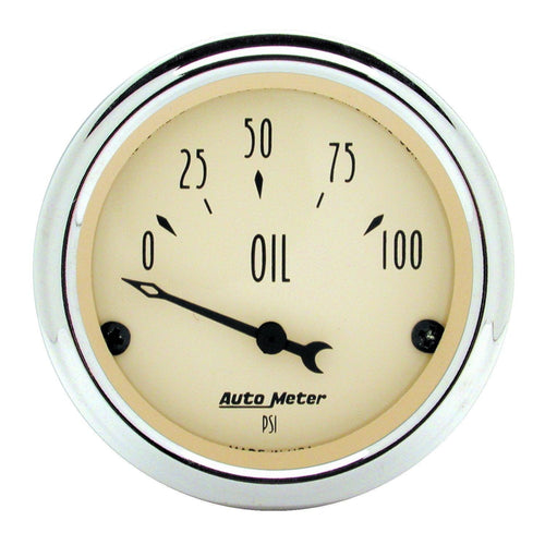 2-1/16 in. OIL PRESSURE 0-100 PSI ANTIQUE BEIGE - greatparts