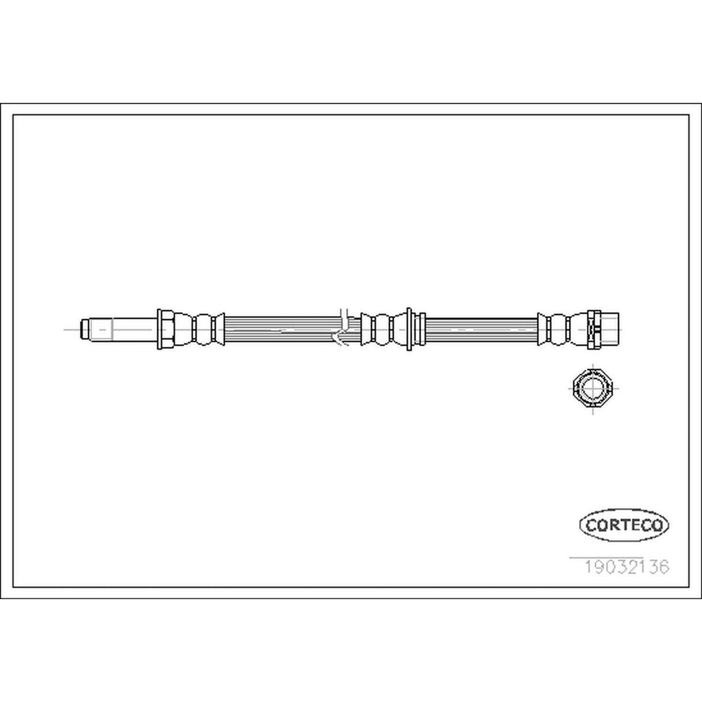 Corteco Brake Hydraulic Hose for BMW 19032136
