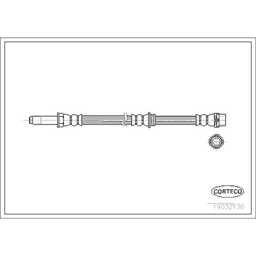 Corteco Brake Hydraulic Hose for BMW 19032136