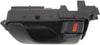 For Mitsubishi Montero Interior Door Handle Front or Rear, Passenger Side Textured Black (2001-2006) | with Door Lock Button | Trim: Xls/Limited | MI1353102 | MR604136