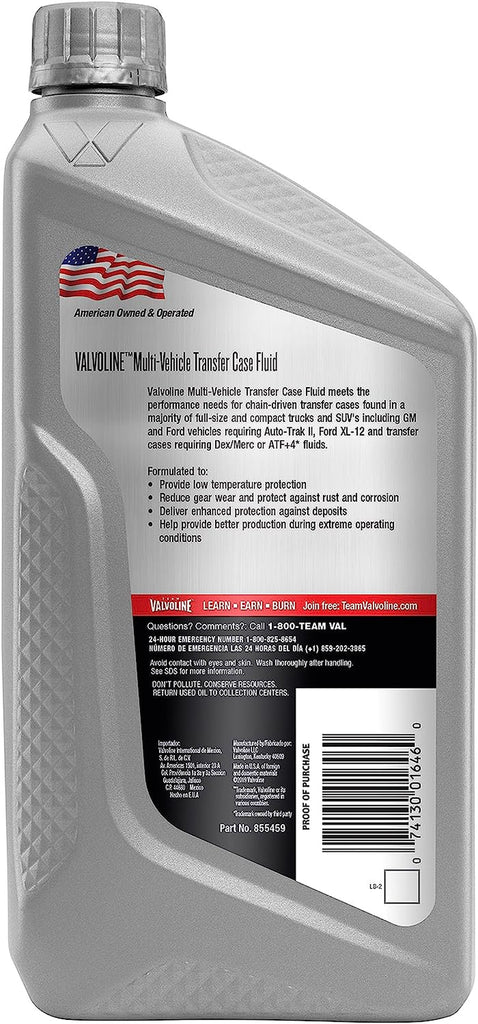 Multi-Vehicle (TCF) Conventional Transfer Case Fluid 1 QT, Case of 6