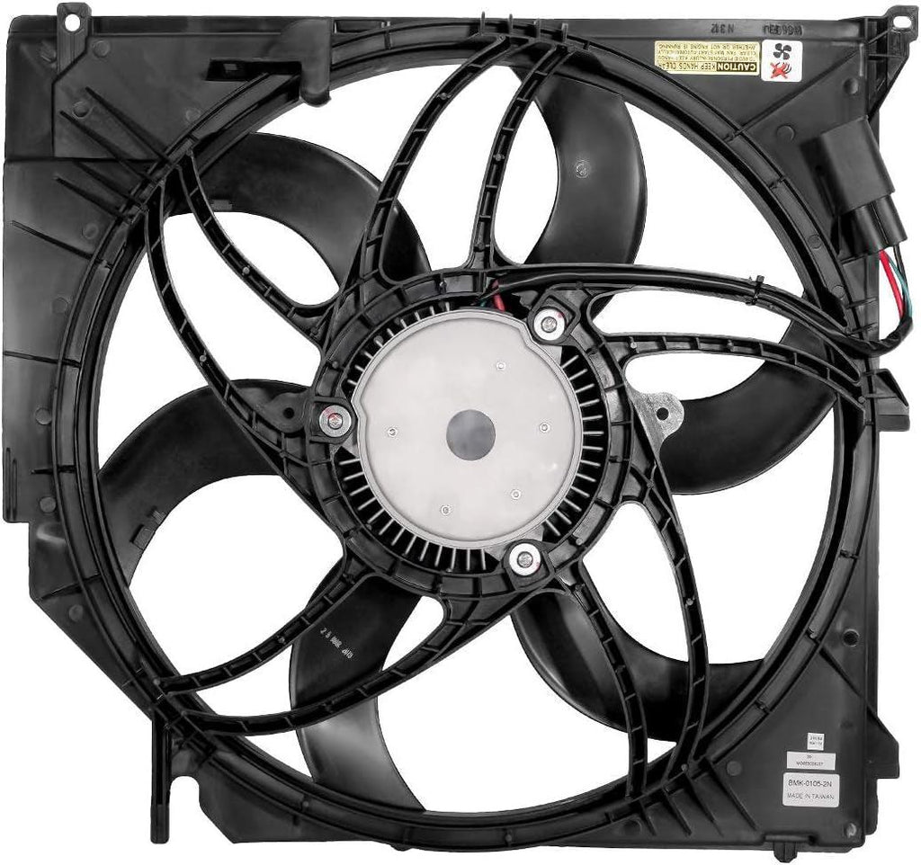 OEM-RF-0056 Factory Style Radiator Cooling Fan Assembly Cooling Efficiency Improved Direct Replacement [Compatible with 04-10 BMW X3 3. 0L ]