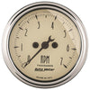 2-1/16 in. IN-DASH TACHOMETER 0-7000 RPM ANTIQUE BEIGE - greatparts