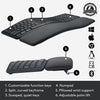 Logitech ERGO K860 Wireless Ergonomic Keyboard - Split Keyboard, Wrist Rest, Natural Typing, Stain-Resistant Fabric, Bluetooth and USB Connectivity, Compatible with Windows/Mac,Black